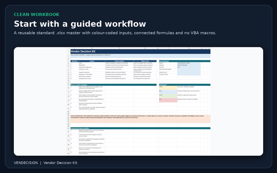 Clean master workbook